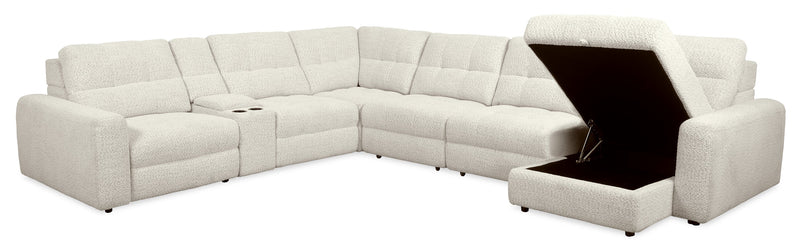Scott Living Elevate Modular 7-Piece Right-Facing Chenille Fabric Power Reclining and Sliding Sectional - Taupe