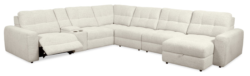 Scott Living Elevate Modular 7-Piece Right-Facing Chenille Fabric Power Reclining and Sliding Sectional - Taupe