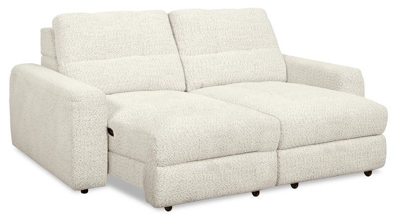 Scott Living Elevate Modular 82\" Chenille Fabric Loveseat with Power Sliding - Taupe