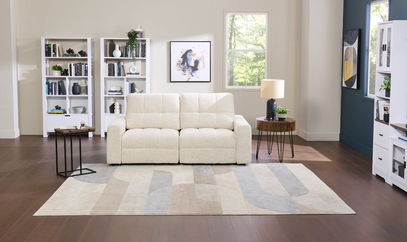 Scott Living Elevate Modular 82\" Chenille Fabric Loveseat with Power Sliding - Taupe