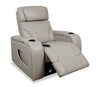 Elite 38" Genuine Leather Massage Power Reclining Chair with Immersive Audio and Power Headrest - Putty | Fauteuil de massage à inclinaison électrique Elite de 38 po en cuir véritable avec son immersif et appuie-tête électrique - mastic
