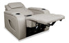 Elite 38" Genuine Leather Massage Power Reclining Chair with Immersive Audio and Power Headrest - Putty | Fauteuil de massage à inclinaison électrique Elite de 38 po en cuir véritable avec son immersif et appuie-tête électrique - mastic
