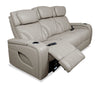 Elite 86" Genuine Leather Massage Power Reclining Sofa with Immersive Audio and Power Headrests - Putty | Sofa de massage à inclinaison électrique Elite de 86 po en cuir véritable avec son immersif et appuie-têtes électriques - mastic