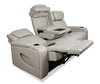 Elite 86" Genuine Leather Massage Power Reclining Sofa with Immersive Audio and Power Headrests - Putty | Sofa de massage à inclinaison électrique Elite de 86 po en cuir véritable avec son immersif et appuie-têtes électriques - mastic