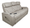 Elite 86" Genuine Leather Massage Power Reclining Sofa with Immersive Audio and Power Headrests - Putty | Sofa de massage à inclinaison électrique Elite de 86 po en cuir véritable avec son immersif et appuie-têtes électriques - mastic
