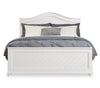 Ella Panel Bed with Headboard & Frame, Chevron Pattern, White - King Size | Lit à panneaux Ella blanc avec tête de lit, cadre et motif de chevrons - format très grand lit