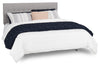 Ellis Upholstered Headboard in Grey Fabric, Button Tufted - Queen Size | Tête de lit rembourrée Ellis en tissu gris avec capitonnage à boutons - format grand lit