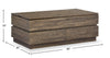 Elm 48” Rustic Pine Lift Top Coffee Table with Storage and Casters - Brown | Table à café rustique Elm de 48 po en pin avec dessus relevable - brune