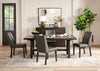Emery Dining Chair with Vegan-Leather Fabric - Brown | Chaise de salle à manger Emery en tissu de cuir végétalien - brune