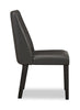 Emery Dining Chair with Vegan-Leather Fabric - Brown | Chaise de salle à manger Emery en tissu de cuir végétalien - brune