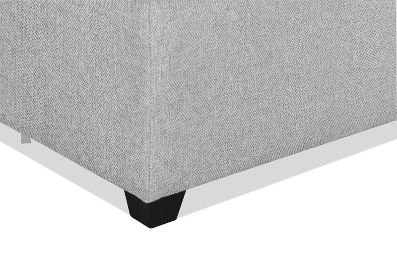 Scott Living Evolve Modular 4-Piece Linen-Look Fabric Sectional with Ottoman and Feather Down Cushions - Grey