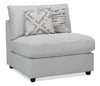 Scott Living Evolve Modular 4-Piece Linen-Look Fabric Sectional with Ottoman and Feather Down Cushions - Grey | Sofa sectionnel modulaire Evolve de Scott Living 4 pièces en tissu d’apparence lin avec pouf et coussins en duvet et plumes - gris