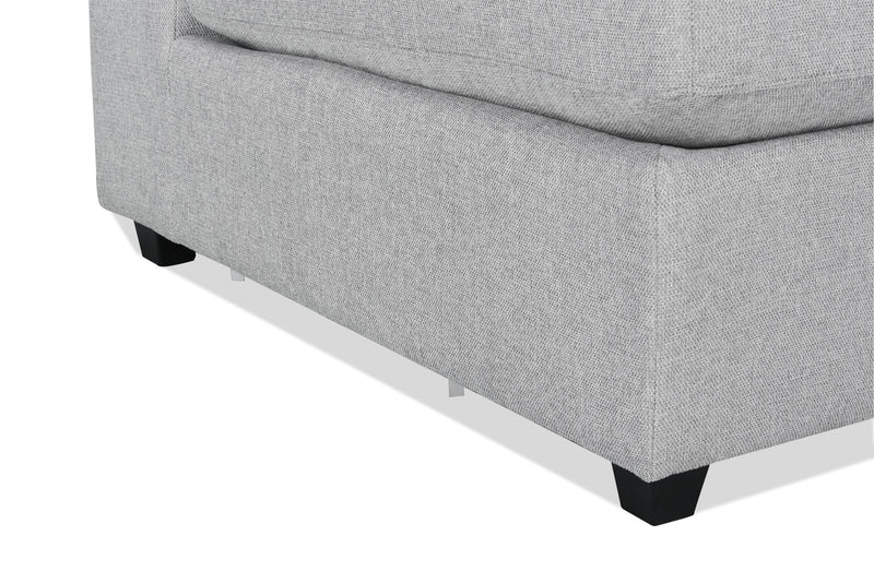 Scott Living Evolve Modular 4-Piece Linen-Look Fabric Pit Sofa Sectional with Feather Down Cushions - Grey