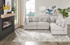 Scott Living Evolve Modular 4-Piece Linen-Look Fabric Pit Sofa Sectional with Feather Down Cushions - Grey | Sofa sectionnel modulaire de style cocon Evolve de Scott Living 4 pièces en tissu d’apparence lin avec coussins en duvet et plumes - gris