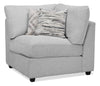 Scott Living Evolve Modular 5-Piece Linen-Look Fabric Armless Sectional with Feather Down Cushions - Grey | Sofa sectionnel sans accoudoirs modulaire Evolve de Scott Living 5 pièces en tissu d’apparence lin avec coussins en duvet et plumes - gris