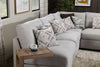 Scott Living Evolve Modular 5-Piece Linen-Look Fabric Armless Sectional with Feather Down Cushions - Grey | Sofa sectionnel sans accoudoirs modulaire Evolve de Scott Living 5 pièces en tissu d’apparence lin avec coussins en duvet et plumes - gris