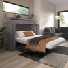 Bestar Pur 75 W Queen Cabinet Bed with Mattress - Bark Grey|Armoire-grand lit Pur de Bestar de 75 po (L) avec matelas - gris écorce