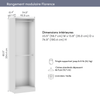 Bestar Florence 25" Modular Double Hanging Closet System - White|Système de garde-robe modulaire à 2 espaces pour suspendre Florence de Bestar de 25 po - blanc