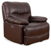 Franco 42.5" Genuine Leather Zero Gravity Power Reclining Chair with USB Port - Brown | Fauteuil à inclinaison électrique Franco de 42,5 po en cuir véritable avec position zéro gravité et port USB - brun