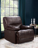 Franco 42.5" Genuine Leather Zero Gravity Power Reclining Chair with USB Port - Brown | Fauteuil à inclinaison électrique Franco de 42,5 po en cuir véritable avec position zéro gravité et port USB - brun