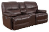 Franco 79" Genuine Leather Zero Gravity Power Reclining Loveseat with Storage Console and USB Ports - Brown | Causeuse à inclinaison électrique Franco de 79 po en cuir véritable avec position zéro gravité, console de rangement et ports USB - brune