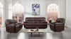 Franco 79" Genuine Leather Zero Gravity Power Reclining Loveseat with Storage Console and USB Ports - Brown | Causeuse à inclinaison électrique Franco de 79 po en cuir véritable avec position zéro gravité, console de rangement et ports USB - brune
