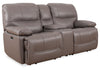 Franco 79" Genuine Leather Zero Gravity Power Reclining Loveseat with Storage Console and USB Ports - Grey | Causeuse à inclinaison électrique Franco de 79 po en cuir véritable avec position zéro gravité, console de rangement et ports USB - grise