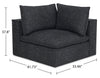 Fusion Modular 41.73" Charcoal Grey Chenille Fabric Corner Chair with Removable Back Feather Down Cushions | Fauteuil modulaire en coin Fusion de 41,73 po en tissu de chenille gris anthracite avec coussin de dossier amovible en duvet et plumes