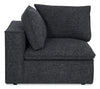 Fusion Modular 41.73" Charcoal Grey Chenille Fabric Corner Chair with Removable Back Feather Down Cushions | Fauteuil modulaire en coin Fusion de 41,73 po en tissu de chenille gris anthracite avec coussin de dossier amovible en duvet et plumes