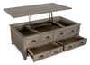 Hanson 50” Traditional Pine Lift Top Coffee Table with Storage and Casters - Dovetail Grey | Table à café traditionnelle Hanson de 50 po en pin avec dessus relevable - gris tourterelle