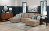 Scott Living Haven 3-Piece Chenille Fabric Sleeper Sectional with Two Storage Chaises - Taupe | Sofa-lit sectionnel Haven de Scott Living 3 pièces en tissu de chenille avec 2 fauteuils longs de rangement - taupe