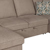 Scott Living Haven 3-Piece Chenille Fabric Sleeper Sectional with Two Storage Chaises - Taupe | Sofa-lit sectionnel Haven de Scott Living 3 pièces en tissu de chenille avec 2 fauteuils longs de rangement - taupe