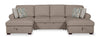 Scott Living Haven 3-Piece Chenille Fabric Sleeper Sectional with Two Storage Chaises - Taupe | Sofa-lit sectionnel Haven de Scott Living 3 pièces en tissu de chenille avec 2 fauteuils longs de rangement - taupe