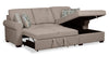 Scott Living Haven 2-Piece Right-Facing Chenille Fabric Sleeper Sectional with Storage Chaise - Taupe | Sofa-lit sectionnel de droite Haven de Scott Living 2 pièces en tissu de chenille avec fauteuil long de rangement - taupe