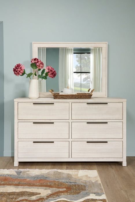 Haven Bedroom 6-Drawer Dresser, 65\"W x 39\"H - White