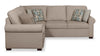 Scott Living Haven 2-Piece Left-Facing Chenille Fabric Sleeper Sectional - Taupe | Sofa-lit sectionnel de gauche Haven de Scott Living 2 pièces en tissu de chenille - taupe