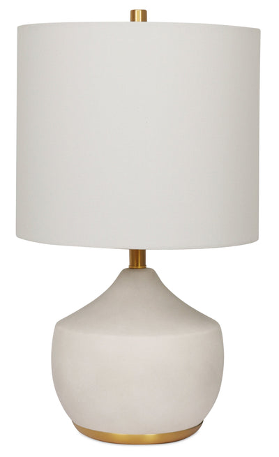 Kort & Co. 25" Iris Cream and Gold Ceramic Table Lamp|Lampe de table Iris de Kort & Co. de 25 po en céramique, crème et dorée