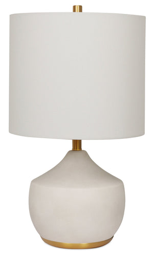Kort & Co. 25" Iris Cream and Gold Ceramic Table Lamp