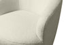 Ivie 28.7" Chenille Boucle Fabric Curved Swivel Accent Chair - White | Fauteuil d’appoint pivotant courbé Ivie de 28,7 po en tissu de chenille bouclé - blanc