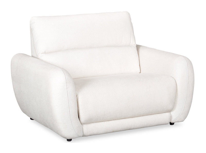 Cindy Crawford Home Kailyn 54\" Fabric Power Reclining Chair with Power Headrest - Beige 