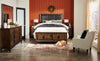 Kane Platform Storage Bed with Headboard & Frame, Vegan Leather, Brown - Queen Size | Lit plateforme de rangement Kane en cuir végétalien avec tête de lit et cadre de lit, brun - format grand lit