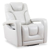 Kenzo 35" Leather-Look Fabric Swivel Glider Reclining Chair - Fog Grey | Fauteuil pivotant, coulissant et inclinable Kenzo de 35 po en tissu d’apparence cuir - gris brouillard