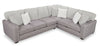Made in Canada Koda 2-Piece Right-Facing Chenille Fabric Sectional with Reversible Cushions - Plush Paloma Grey | Sofa sectionnel de droite Koda 2 pièces fabriqué au Canada en tissu de chenille avec coussins réversibles - gris Paloma luxueux