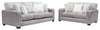 Made in Canada Koda 67" Chenille and Faux Fur Fabric Loveseat with Removable Cushions - Plush Paloma Grey | Causeuse Koda de 67 po fabriquée au Canada en tissu de chenille et de fausse fourrure avec coussins amovibles - gris Paloma luxueux
