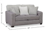Made in Canada Koda 67" Chenille and Faux Fur Fabric Loveseat with Removable Cushions - Plush Paloma Grey | Causeuse Koda de 67 po fabriquée au Canada en tissu de chenille et de fausse fourrure avec coussins amovibles - gris Paloma luxueux
