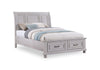 Kylie Platform Storage Bed with Headboard & Frame, Sand - Queen Size