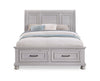 Kylie Platform Storage Bed with Headboard & Frame, Sand - Queen Size | Lit plateforme de rangement Kylie sable avec tête de lit et cadre de lit - format grand lit