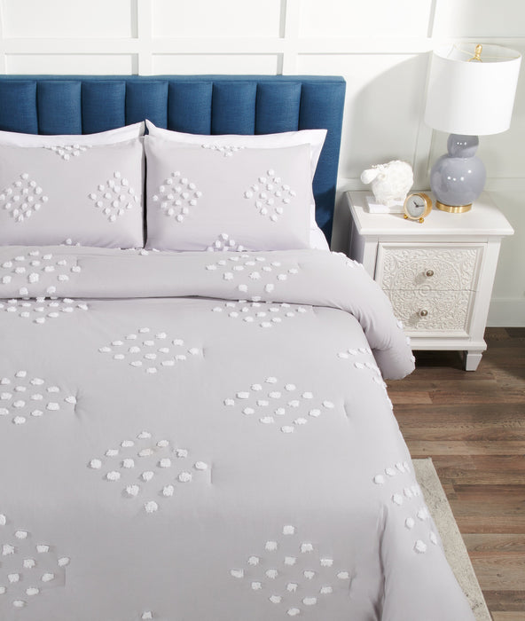 Lake 3-Piece King Comforter Set - Grey