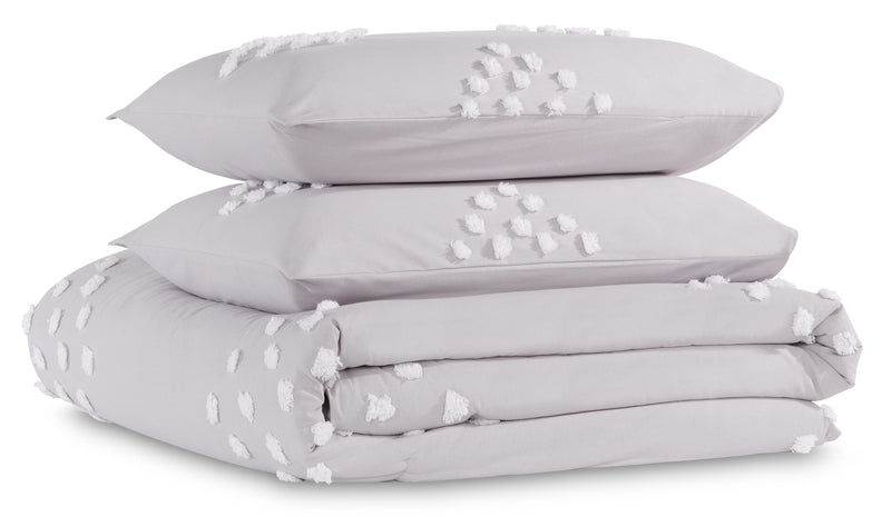 Lake 3-Piece King Comforter Set - Grey
