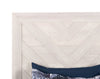 Lark Panel Bed with Headboard & Frame for Kids, Chevron Pattern, Rustic White - Twin Size | Lit à panneaux Lark blanc rustique pour enfants avec tête de lit, cadre et motif de chevrons - format lit simple
